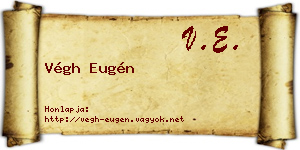 Végh Eugén névjegykártya