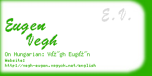 eugen vegh business card